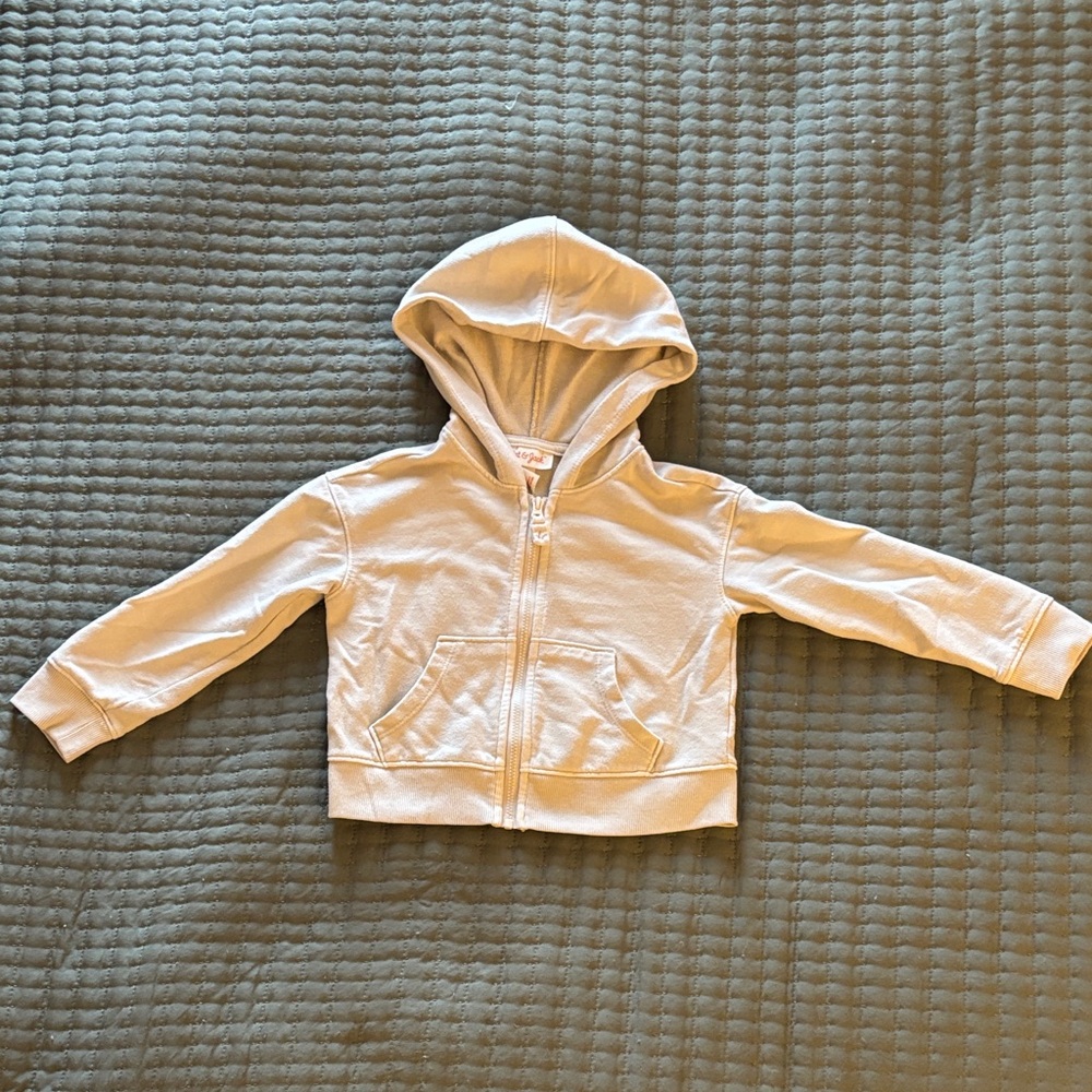 Cat & Jack Light Cream Zip-Up Hoodie